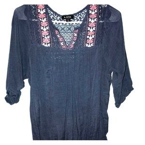 Navy blue blouse